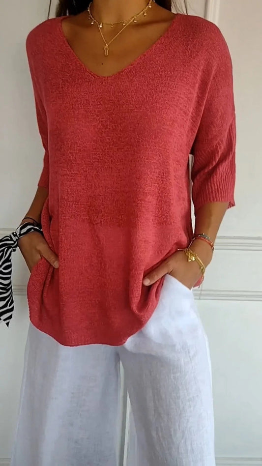 Suzie | Timeless V-Neck Top
