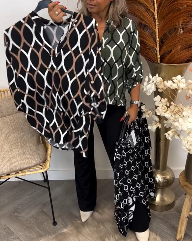 Hazel- Blouse with Graphic Print