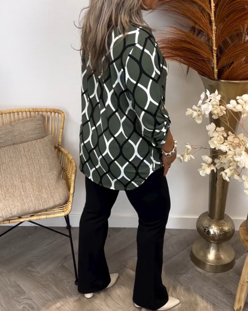 Hazel- Blouse with Graphic Print