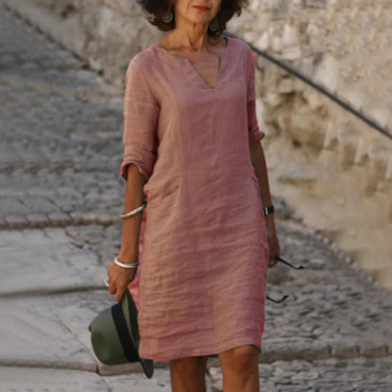 Mindy – Casual Cotton Vintage-Inspired Mini Dress