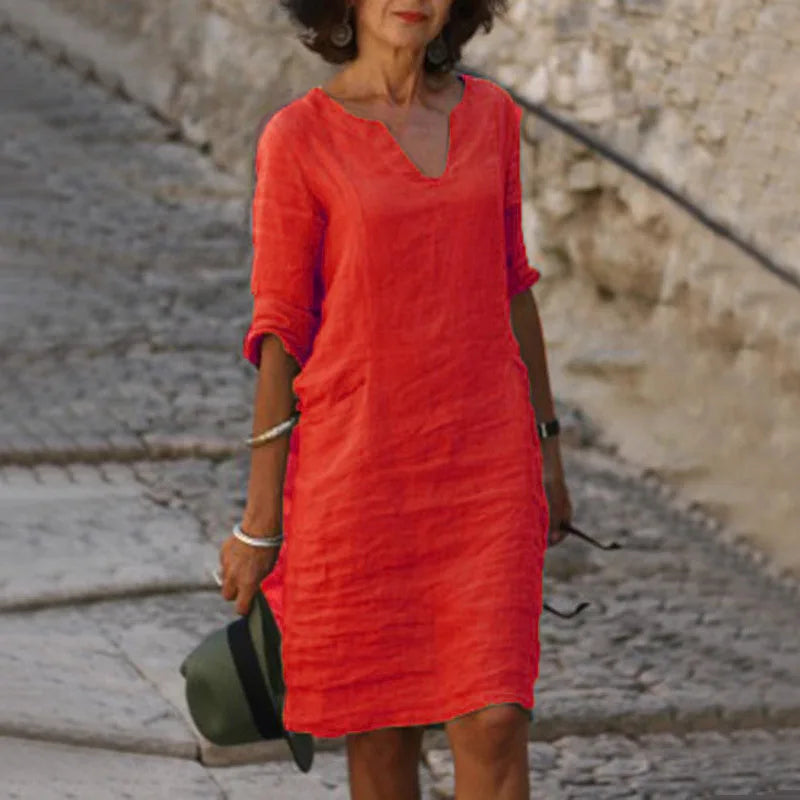 Mindy – Casual Cotton Vintage-Inspired Mini Dress